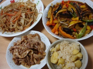 出掛ける日の夕食.JPG